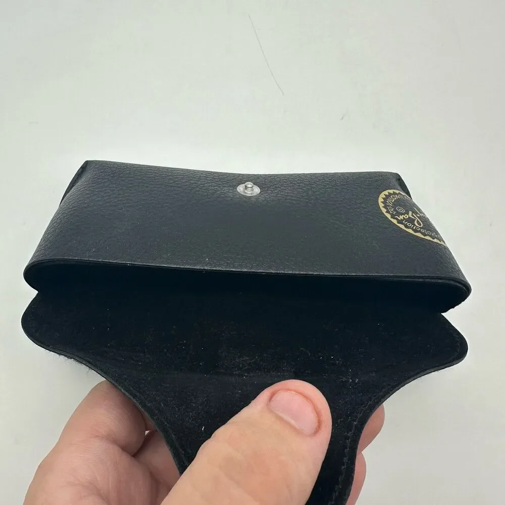 Lot of 4 Ray-Ban Sunglasses Cases Black Textured Leather Replacement Snap